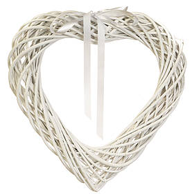 Вінок підвісний із лози "Об'ємне серце" 40*40 см ELISEY
