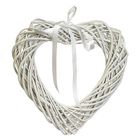 Вінок підвісний із лози "Об'ємне серце" 35*35 см ELISEY