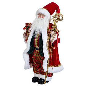 Фігурка «Санта з посохом» у червоному ELISEY