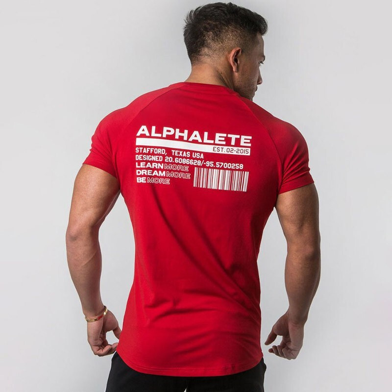 Чоловіча спортивна футболка бренду Alpha червоного кольору, фото 1