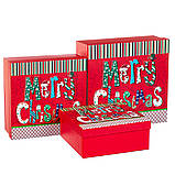 Набір з 3 коробок "Новорічний" 28*28*11 ELISEY, фото 2