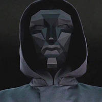 Маска із серіалу Гра в Кальмара чорна — маска Віщучого (Босса)