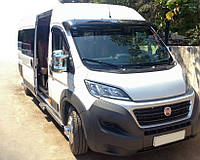 Козырек на лобовое стекло (черный глянец, 5мм) для Fiat Ducato 2006-2024 и