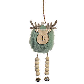 Підвіска "Пухнастий олень" зелена ELISEY