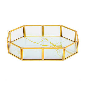 Декоративний піднос "Білий мрамор", 20 см ELISEY