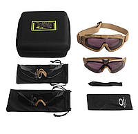 Защитные очки и маска 2 в 1 тактические Oakley Si Ballistic M Frame койот.PeremogaUA