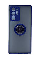 Чехол накладка "Ring Case 3 в 1" Samsung N986/Note 20 Ultra Dark Blue