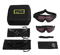 Защитные очки и маска 2 в 1 тактические M Frame black Oakley Si Ballistic