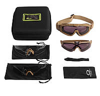 Защитные очки и маска 2 в 1 тактические койот Oakley Si Ballistic M Frame