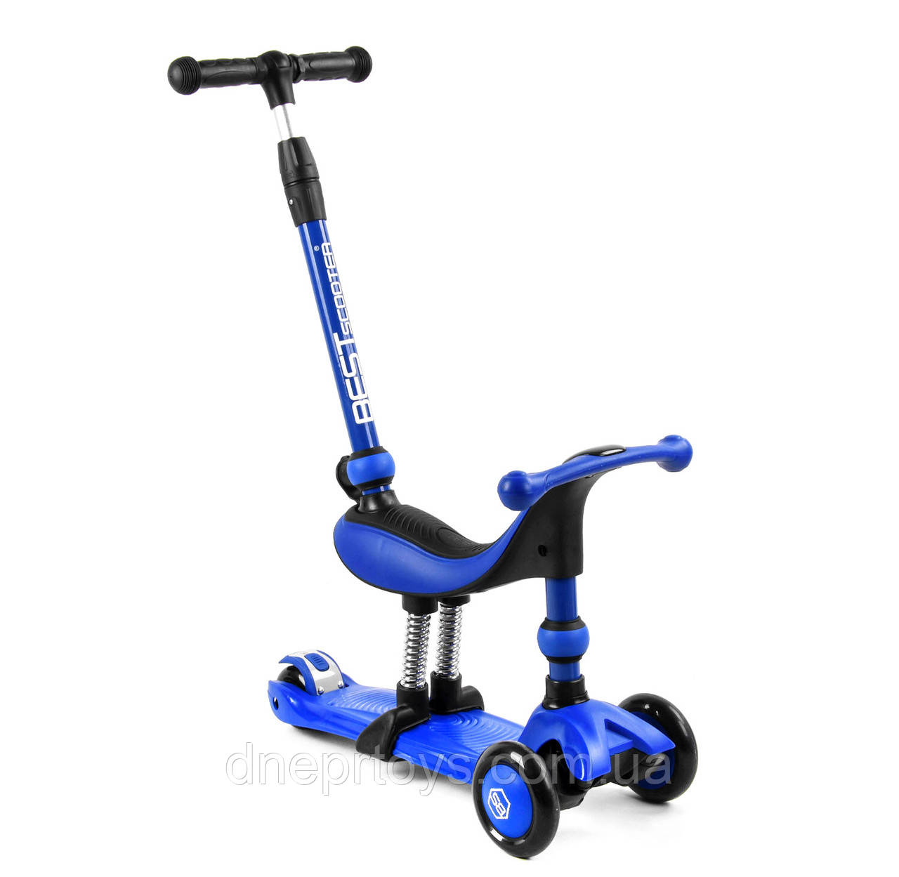 Дитячий cамокат-беговел 3в1 Best Scooter BS-27018 - Синій, фото 1