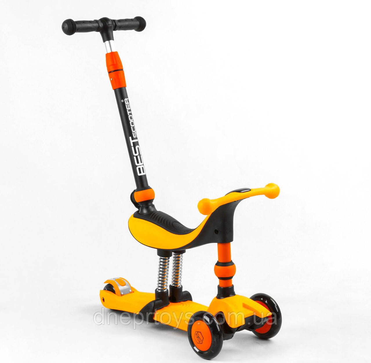 Дитячий cамокат-беговел 3в1 Best Scooter BS-50584 - Помаранчевий, фото 1
