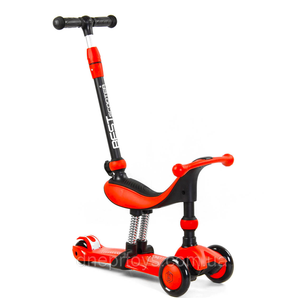 Дитячий самокат-беговел 3в1 Best Scooter BS-71899 - Червоний