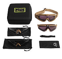 Защитные очки и маска 2 в 1 тактические Oakley Si Ballistic M Frame койот.official