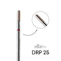 Фреза алмазная ЦИЛИНДР DRP 25 Nice for you красный