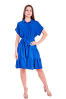 Женское стильное платье 42, синий электрик