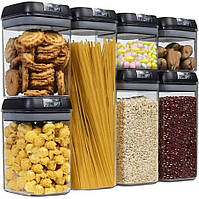 Набір контейнерів для їжі FOOD Storage Container Set, 7 шт., чорний
