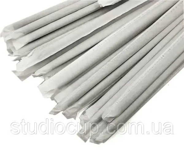 Трубочки в індивідуальній упаковці Фреш Прозорі 21см. 200шт./уп., фото 1