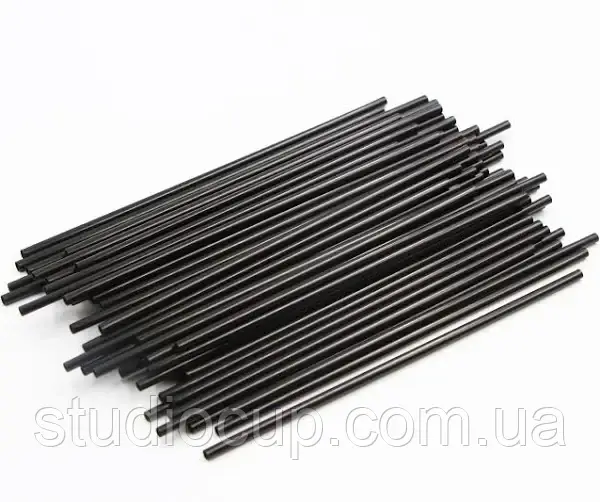 Трубочки для Мохіто Чорні 21см. 500шт./уп, фото 1