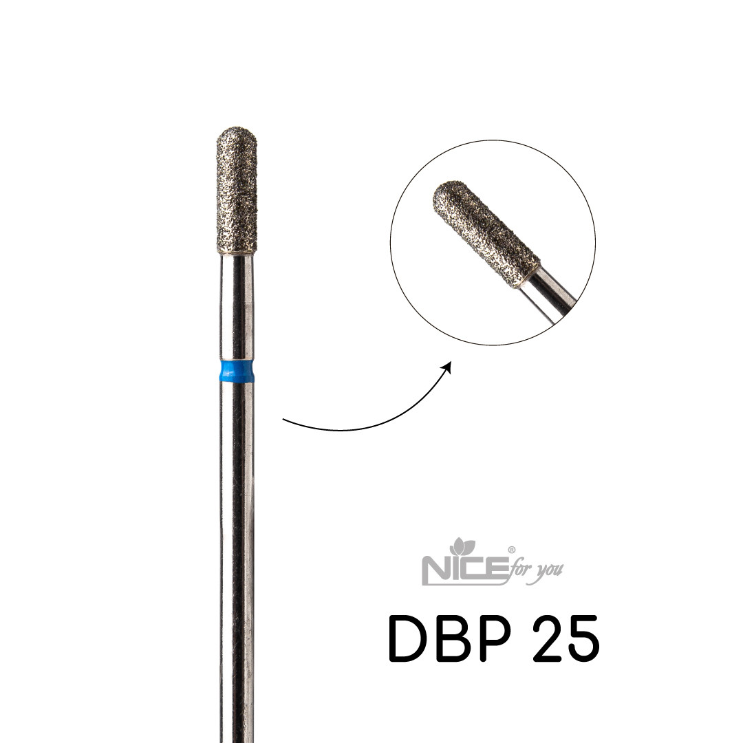 Фреза алмазна Nice for you ЦИЛІНДР DBP 25 Синій