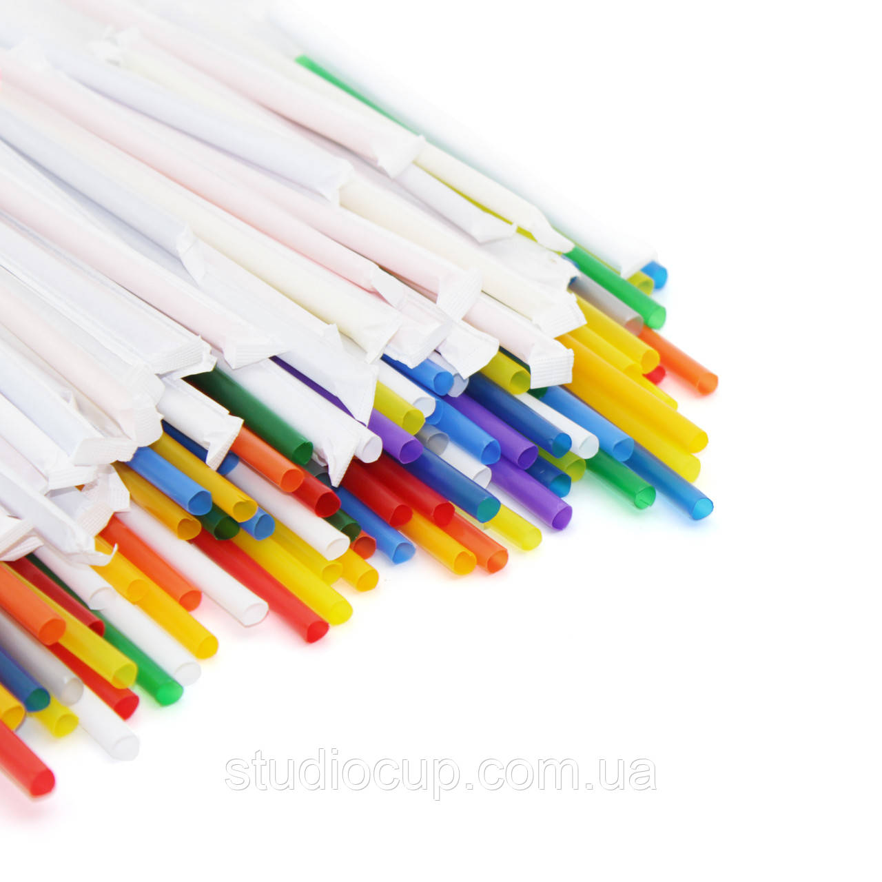 Трубочки в індивідуальній упаковці Фреш Мікс 21см. 300шт./уп., фото 1