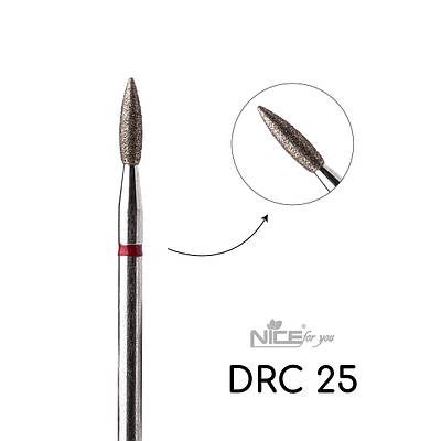 Фреза алмазна Nice for you ПОЛУМ’Я DRС 25 Червоне