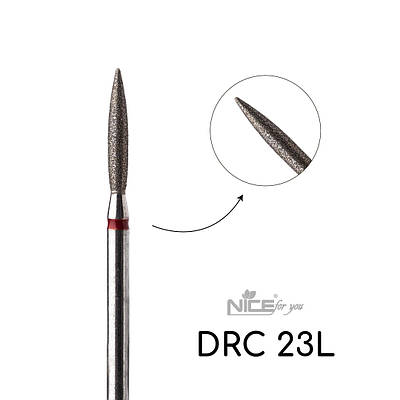Фреза алмазна Nice for you ПОЛУМ’Я DRС 23L Червоне