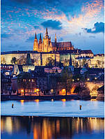 Флизелиновые фотообои красивые город 184x254 см Вечерняя Прага (3250V4A)+клей