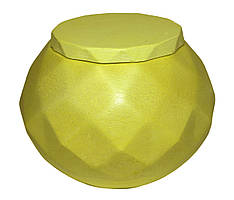 Гіпсова ємність Проміс-Плюс, Апельсин з кришкою лимонний колір