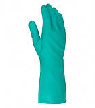 3801 Рукавички DOLONI нітрилові, повне обливання, гладкі, Зелені 8-й розмір РУКАВІЧКИ ДОЛОНІ, фото 2