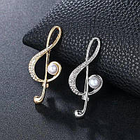 Брошка скрічний ключ у формі скрипкового ключа шпилька для музикантів