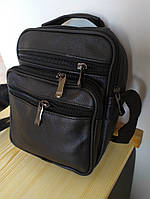 Кожаные мужские сумочки через плечо, сумка барсетка мессенджер планшетка НАТУРАЛЬНАЯ КОЖА тактическая 20*16 см