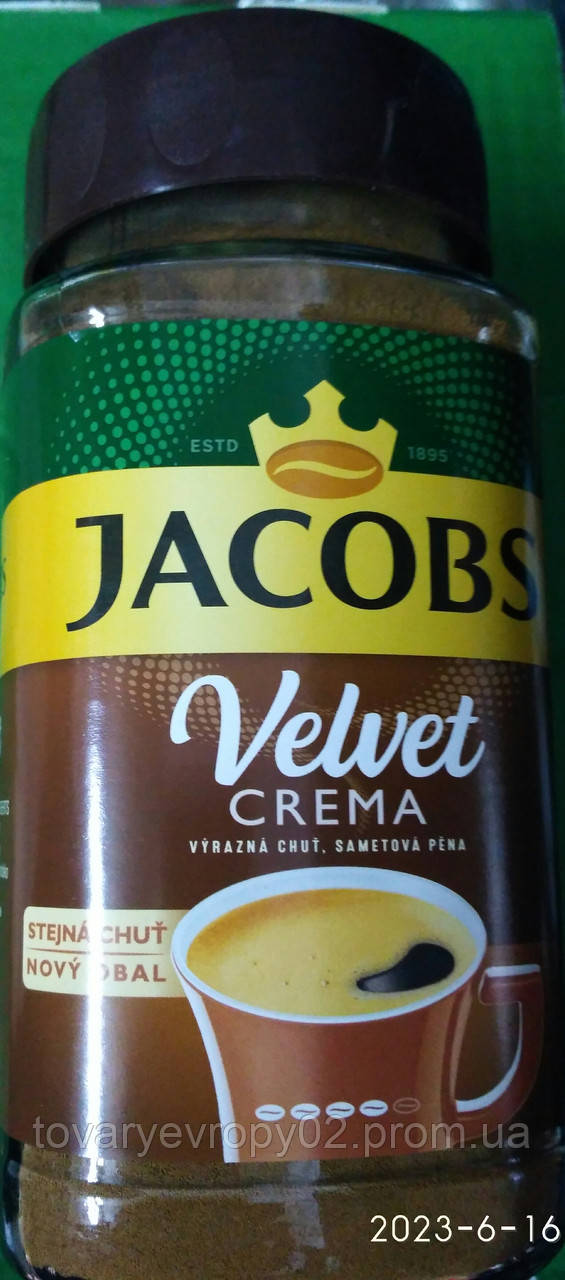 Кофе растворимый Jacobs Velvet Якобс Вельвет crema 200г - фото 1 - id-p560551855