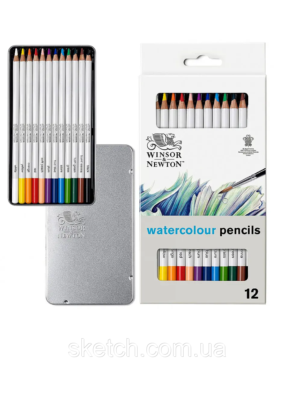 Набір акварельних олівців Studio Collection Watercolour Pensil, метал, Winsor&Newton, 12шт