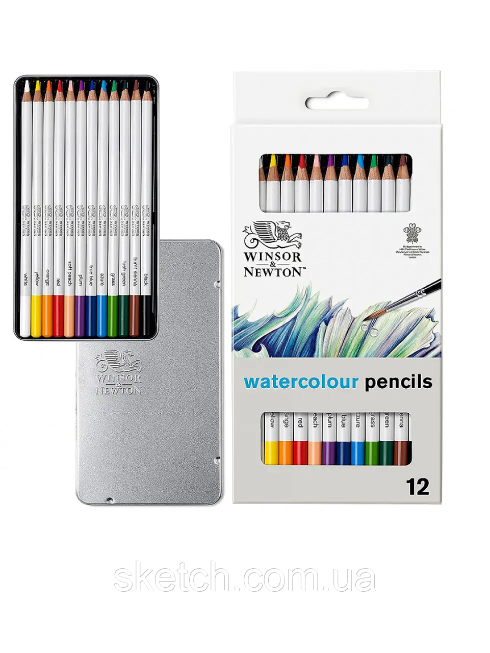 Набір акварельних олівців Studio Collection Watercolour Pensil, метал, Winsor&Newton, 12шт, фото 1