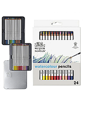 Набір акварельних олівців Studio Collection Watercolour Pensil, метал, Winsor&Newton, 24шт