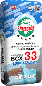 Клейова суміш для облицювання плитки ANSERGLOB BCX 33