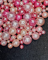 092-Mixvosk-Round-Rose Pink.Микс стеклянных бусин Preciosa (10грамм)