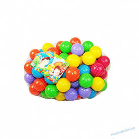 Кульки для сухих басейнів 60 мм у сітці дитячі кольорові маленькі