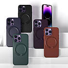 Чохол для iPhone New Leather Case With Magsafe Black, фото 5