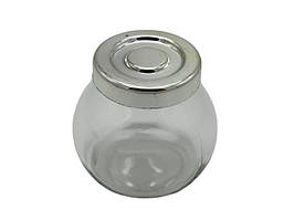 Баночка маленька скляна з кришкою Банка зі скла для зберігання сипучих продуктів і круп 200 мл