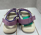 Стильні дитячі босоніжки Paliament молочні фіолетові р34 21 см, фото 3