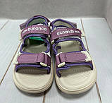 Стильні дитячі босоніжки Paliament молочні фіолетові р34 21 см, фото 5