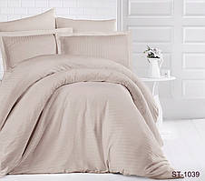 Страйп-сатин Luxury 2-спальна постільна білизна ТМ TAG  ST-1039