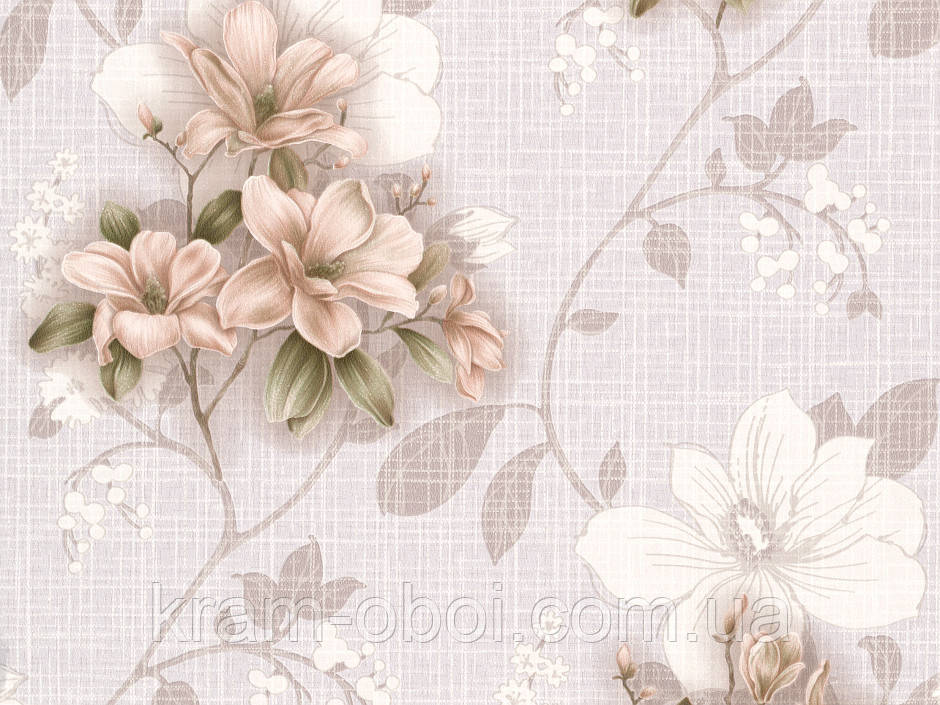 Шпалери Слов'янські Шпалери КФТБ прості паперові 10 м*0,53 9В227 Маргарітка 8064-01, фото 1