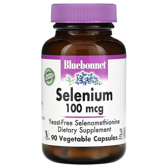 Селен (Selenium) 100 мкг Bluebonnet Nutrition 90 рослинних капсул