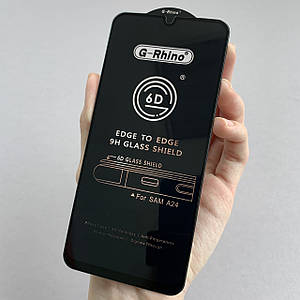 Захисне скло для Samsung Galaxy А24 4G G-Rhino скло на екран на телефон самсунг а24 4г чорне