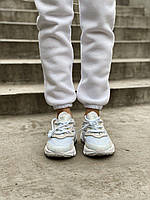 Адидас Озвиго Светлые кроссовки для девушек Adidas Ozweego. Модные кроссы женские на каждый день.
