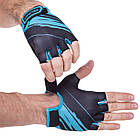 Рукавиці для фітнесу рукавички спортивні Zelart Fitness Gloves 3887 розмір M Black-Blue, фото 2