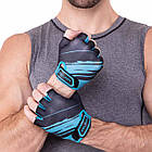 Рукавиці для фітнесу рукавички спортивні Zelart Fitness Gloves 3887 розмір M Black-Blue, фото 3