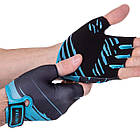 Рукавиці для фітнесу рукавички спортивні Zelart Fitness Gloves 3887 розмір M Black-Blue, фото 5